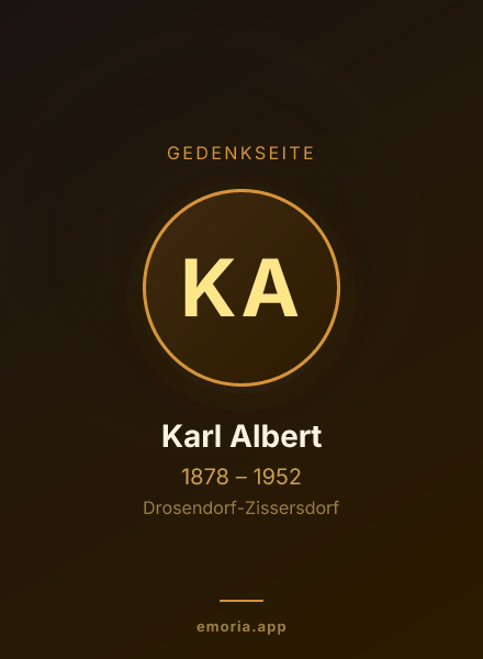 Gedenkportrait von Karl Albert