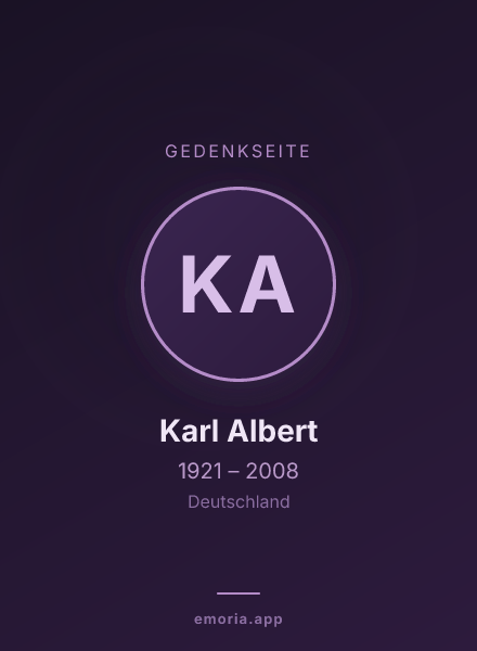 Gedenkportrait von Karl Albert