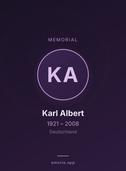 Memorial portrait of Karl Albert