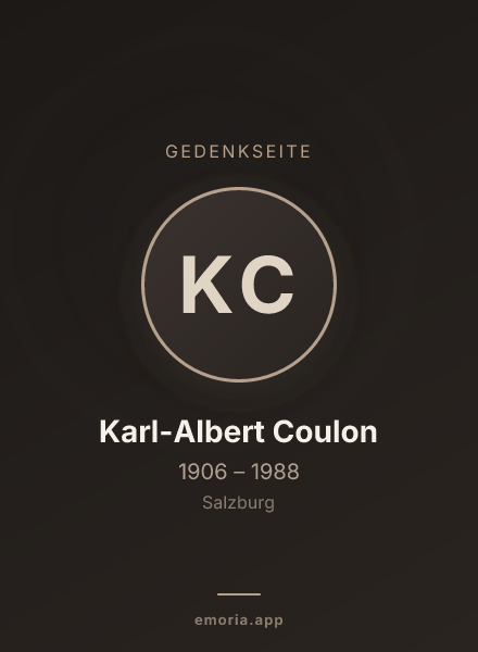 Gedenkportrait von Karl-Albert Coulon