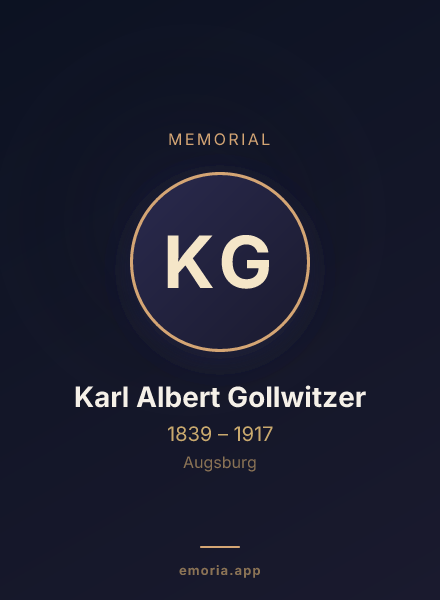 Memorial portrait of Karl Albert Gollwitzer