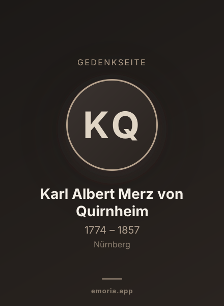 Gedenkportrait von Karl Albert Merz von Quirnheim
