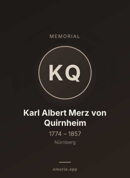 Memorial portrait of Karl Albert Merz von Quirnheim