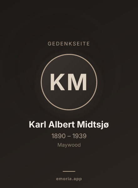 Gedenkportrait von Karl Albert Midtsjø