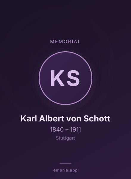 Memorial portrait of Karl Albert von Schott