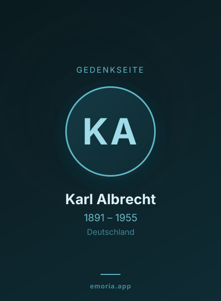 Gedenkportrait von Karl Albrecht