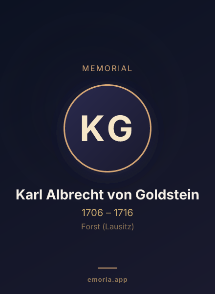 Memorial portrait of Karl Albrecht von Goldstein