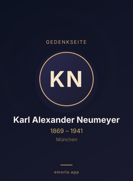 Gedenkportrait von Karl Alexander Neumeyer