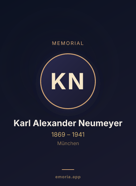 Memorial portrait of Karl Alexander Neumeyer
