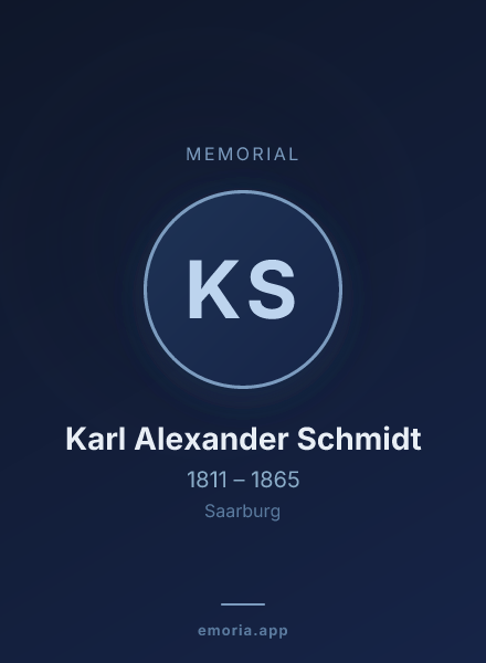 Memorial portrait of Karl Alexander Schmidt