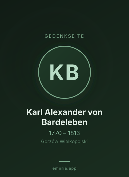 Gedenkportrait von Karl Alexander von Bardeleben