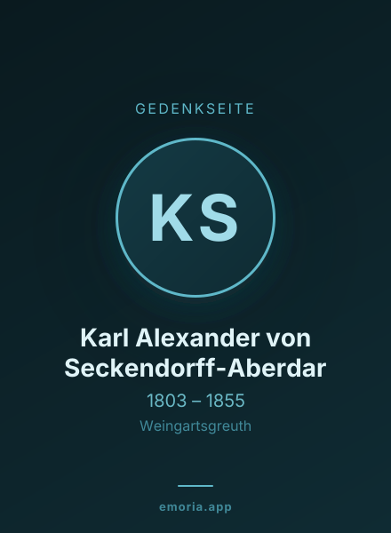 Gedenkportrait von Karl Alexander von Seckendorff-Aberdar