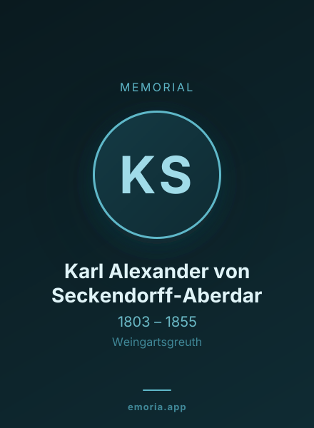 Memorial portrait of Karl Alexander von Seckendorff-Aberdar