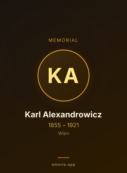 Memorial portrait of Karl Alexandrowicz