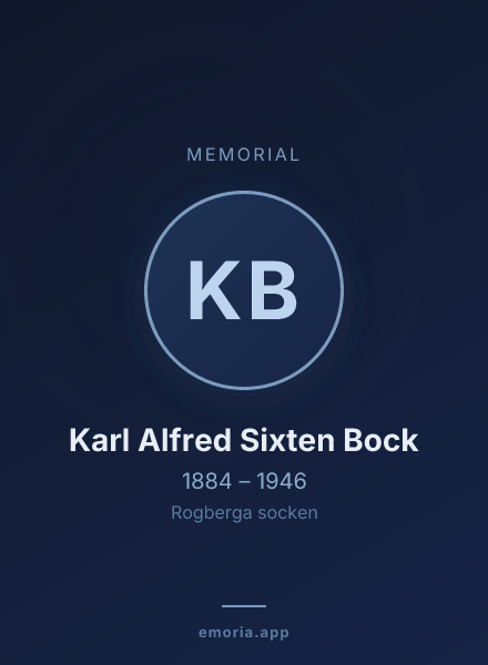 Memorial portrait of Karl Alfred Sixten Bock