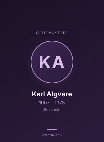 Gedenkportrait von Karl Algvere