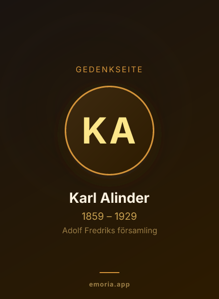 Gedenkportrait von Karl Alinder