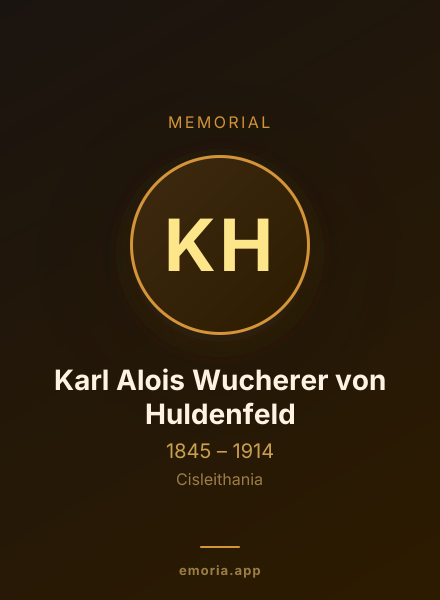 Memorial portrait of Karl Alois Wucherer von Huldenfeld