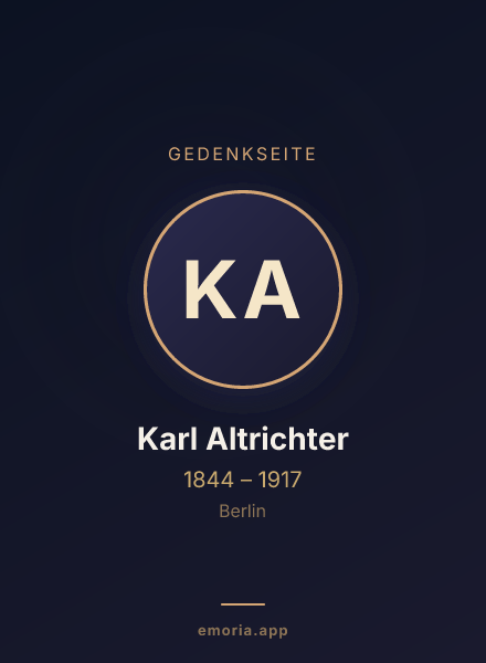 Gedenkportrait von Karl Altrichter