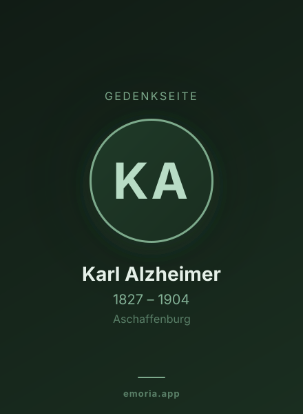 Gedenkportrait von Karl Alzheimer