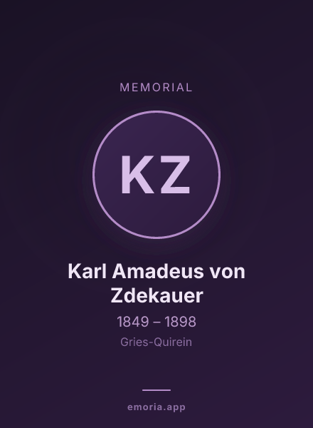 Memorial portrait of Karl Amadeus von Zdekauer