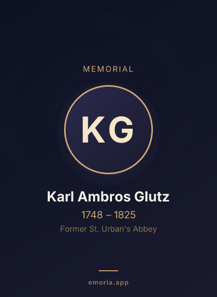 Memorial portrait of Karl Ambros Glutz