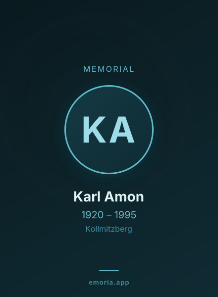 Memorial portrait of Karl Amon