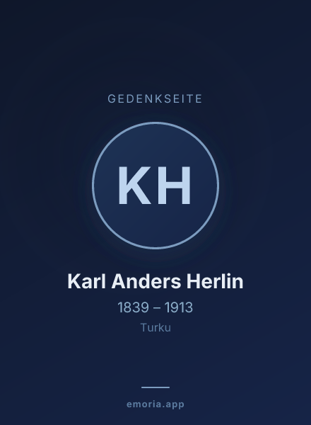 Gedenkportrait von Karl Anders Herlin