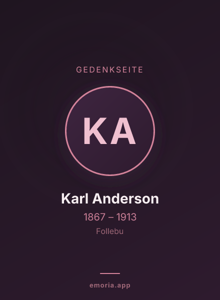 Gedenkportrait von Karl Anderson