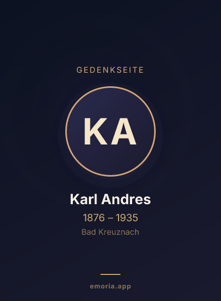 Gedenkportrait von Karl Andres