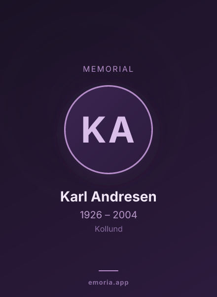 Memorial portrait of Karl Andresen