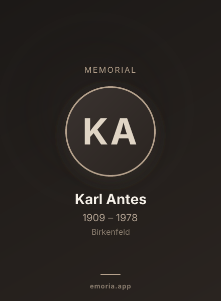 Memorial portrait of Karl Antes