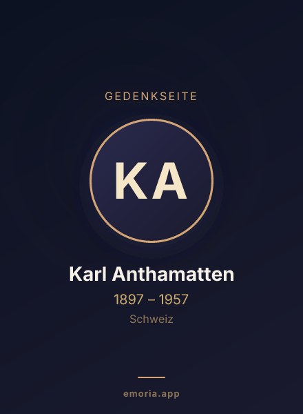 Gedenkportrait von Karl Anthamatten