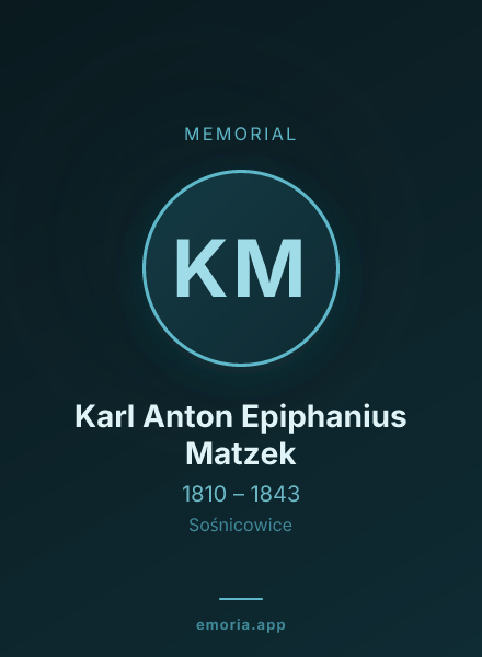 Memorial portrait of Karl Anton Epiphanius Matzek