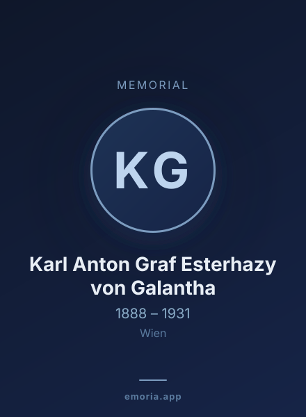 Memorial portrait of Karl Anton Graf Esterhazy von Galantha