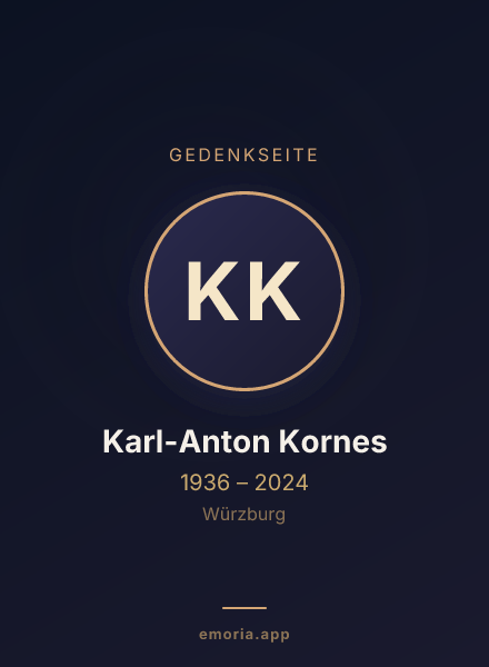 Gedenkportrait von Karl-Anton Kornes