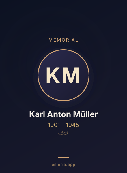 Memorial portrait of Karl Anton Müller