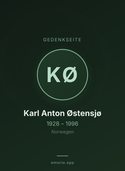 Gedenkportrait von Karl Anton Østensjø