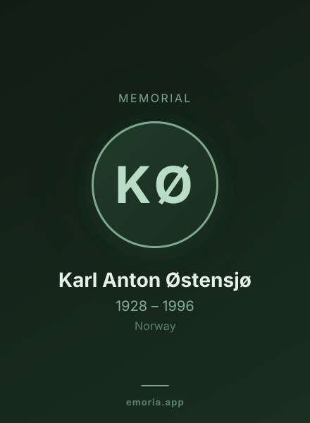 Memorial portrait of Karl Anton Østensjø