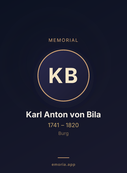 Memorial portrait of Karl Anton von Bila