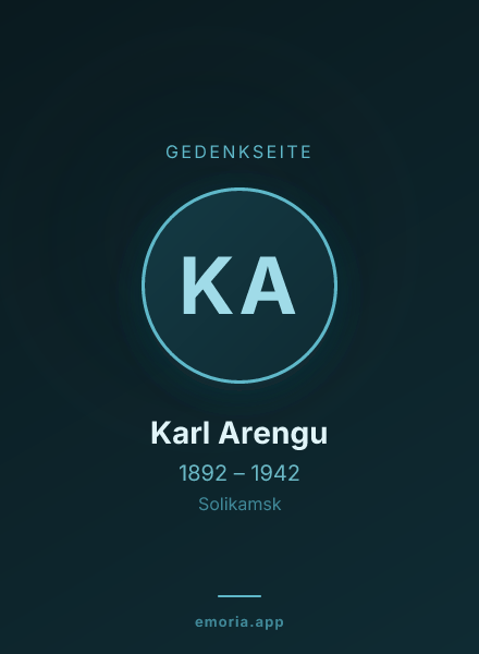 Gedenkportrait von Karl Arengu