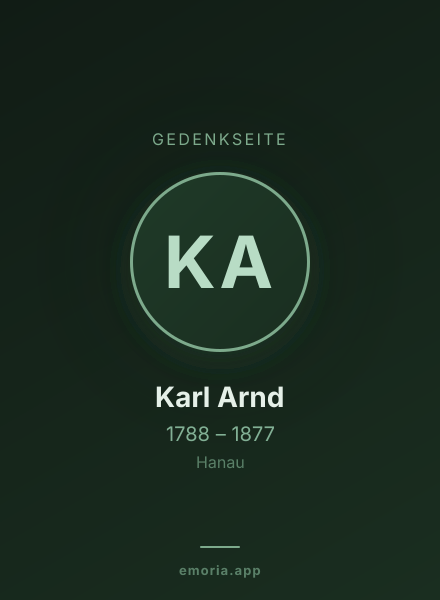 Gedenkportrait von Karl Arnd