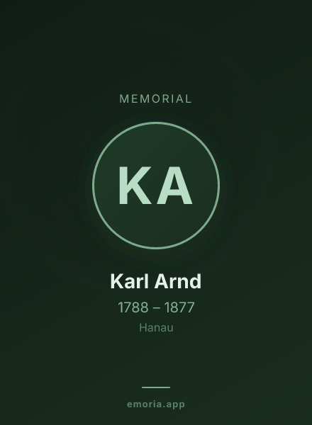 Memorial portrait of Karl Arnd