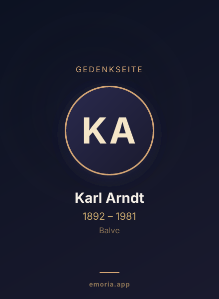 Gedenkportrait von Karl Arndt
