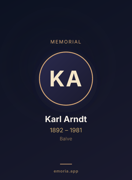 Memorial portrait of Karl Arndt