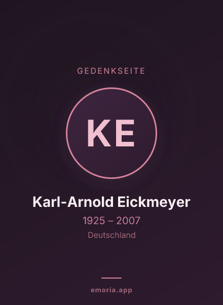 Gedenkportrait von Karl-Arnold Eickmeyer