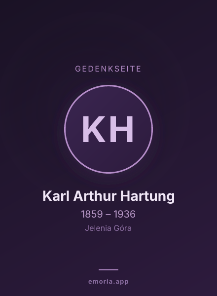 Gedenkportrait von Karl Arthur Hartung