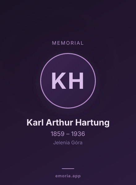 Memorial portrait of Karl Arthur Hartung