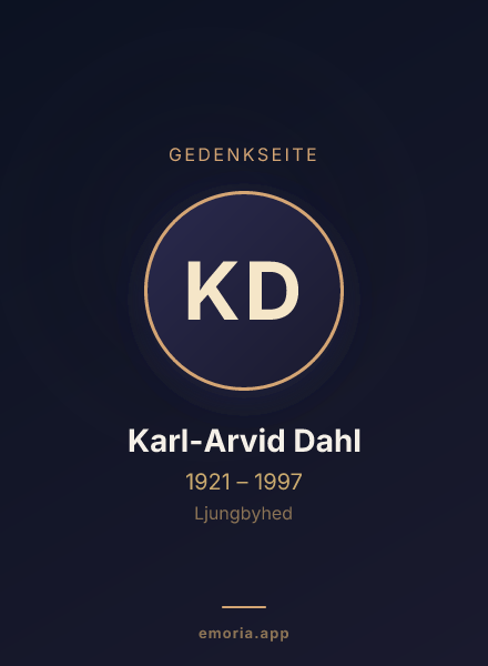 Gedenkportrait von Karl-Arvid Dahl
