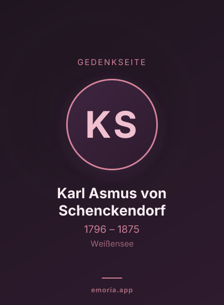Gedenkportrait von Karl Asmus von Schenckendorf